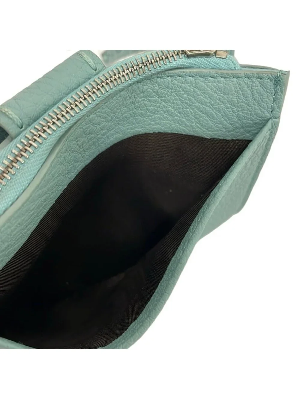 Fendi Card Case Selleria Light Blue Coin with Leather